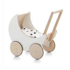 Holz-Kinderwagen (weiß) – Bild 2