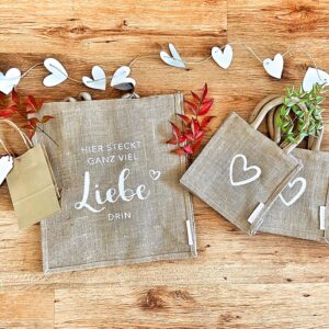 Jute-Tasche "Liebe" – Bild 2