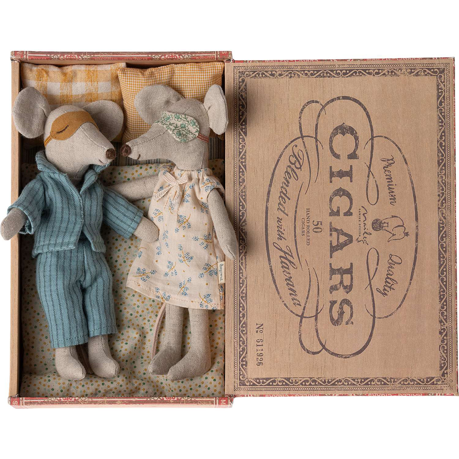 mamapapamaus Kuschelmäuse Mama & Papa in der Schachtel (H 17 cm) – Bild 1