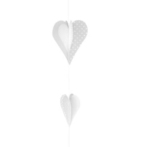 Herzkette "Weiße Herzen" – Bild 2