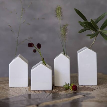 Minivasen "Häuser" (4er-Set)