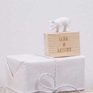 Glück im Kästchen "Glücksschwein"