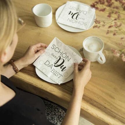 Servietten Schön, dass du da bist