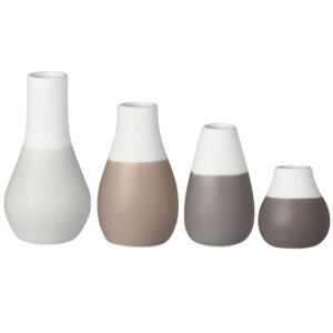 Mini-Pastellvasen, grau (4er-Set) – Bild 2