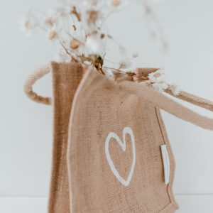 Mini-Jutetasche "Herz" – Bild 4