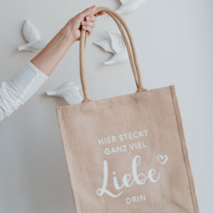 Jute-Tasche "Liebe" – Bild 7