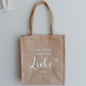 Jute-Tasche "Liebe" – Bild 6