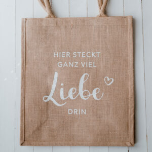 Jute-Tasche "Liebe" – Bild 4