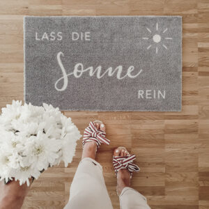 Fußmatte "Lass die Sonne rein" (waschbar) – Bild 3