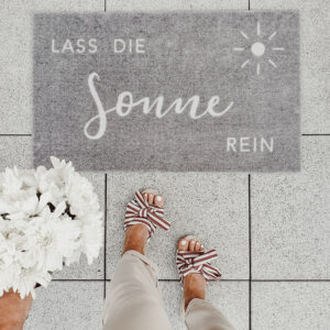 Fußmatte "Lass die Sonne rein" (waschbar) – Bild 2