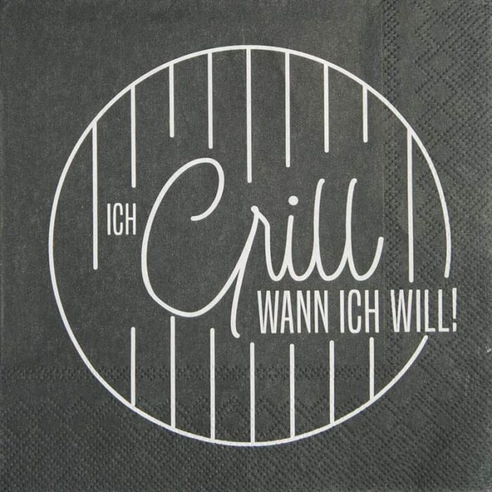 Servietten "Ich grill wann ich will" – Bild 1