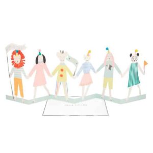 Ziehharmonika-Glückwunschkarte "Partytiere" von Meri Meri