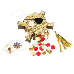 Piratige Totenkopf-Pinata mit Tattoos von Meri Meri – Bild 3