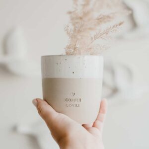 Steingut-Becher "Coffee Lover"