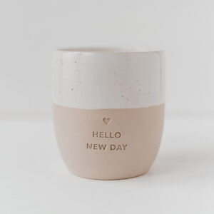 Steingut-Becher "Hello New Day" – Bild 4
