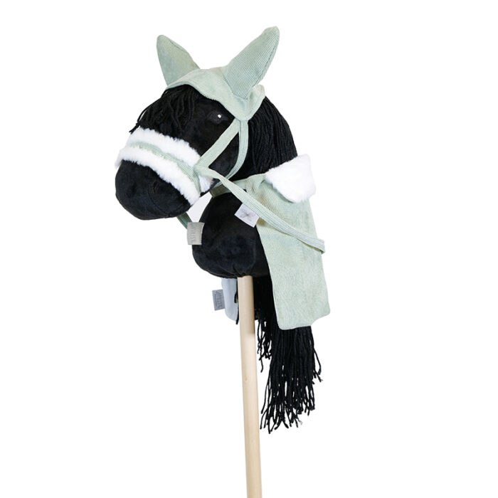 Set "Decke, Halfter & Fliegenhut" für Hobby Horses (grün) – Bild 2