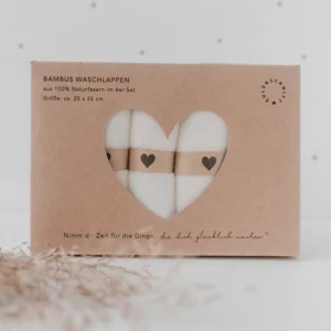 Waschlappen "Herz" aus Bambusviskose (6er-Set) – Bild 4