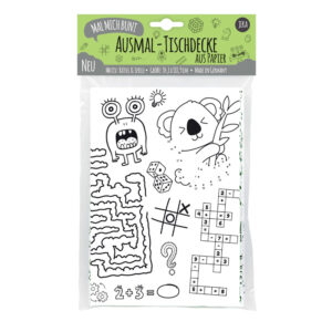 Ausmal-Tischdecke "Rätsel & Spiele"