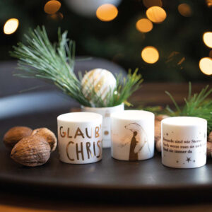 Teelichthalter "All I want ..." (Helle Freude-Kollektion)