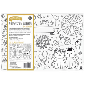 Platzsets "Hochzeit" zum Ausmalen – Bild 2