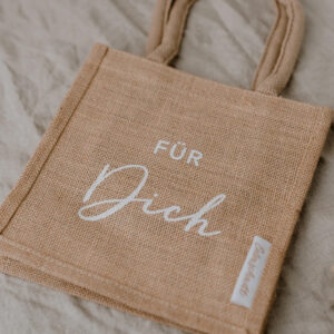 Mini-Jutetasche "Für dich" & "Hip Hip Hurra" – Bild 3