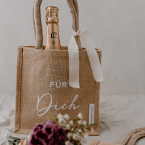 Mini-Jutetasche "Für dich" & "Hip Hip Hurra" – Bild 6