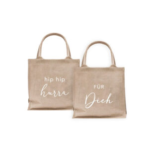 Mini-Jutetasche "Für dich" & "Hip Hip Hurra" – Bild 7