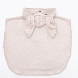 Kinderponcho mit Hasenohren von Bamboom (0-2 Jahre, pink) – Bild 2
