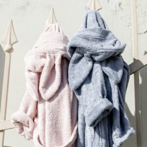 Kinder-Bademantel mit Hasenohren von Bamboom (2-4 Jahre, pink)