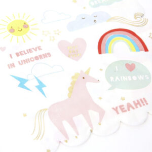 "I Believe In Unicorns"-Servietten (groß) von Meri Meri – Bild 2