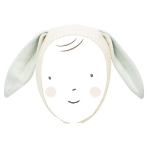 Mintfarbene Hasen-Babymütze von Meri Meri – Bild 2