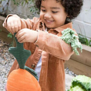 Gestricktes Kissen "Cathy, die Karotte" – Bild 3