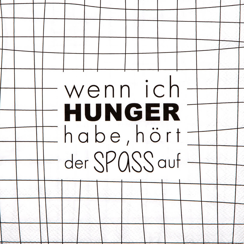 serviette_wenn_ich_hunger_habe Servietten "Wenn ich Hunger habe ..." – Bild 1