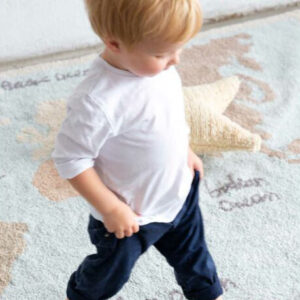 Waschbarer Vintage-Teppich "Weltkarte" – Bild 7