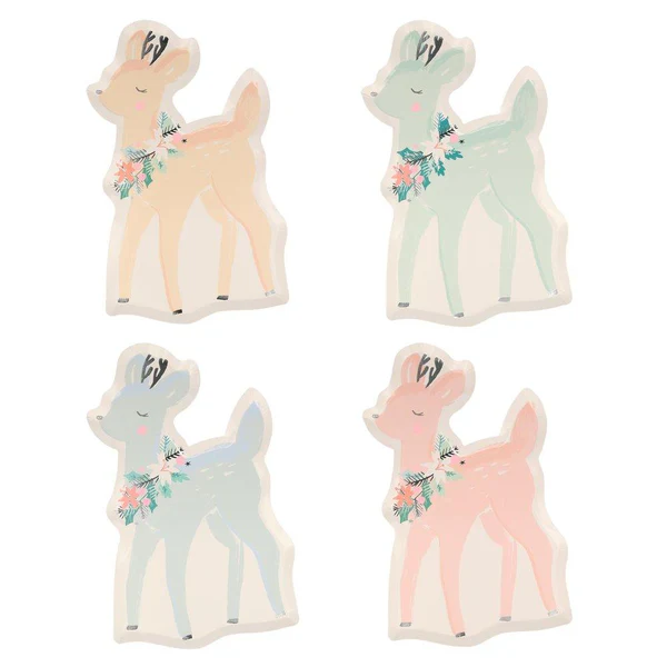 meri-meri-party-pastel-reindeer-plates-1075-844845_grande Pappteller "Rentiere" in Pastellfarben von Meri Meri – Bild 1