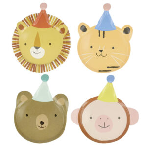 Gestanzte Figuren-Pappteller "Tier-Parade" von Meri Meri – Bild 2