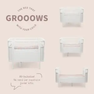 sebra Komplett-Set "Baby & Jr." – Bett & Matratze (Classic white) – Bild 9