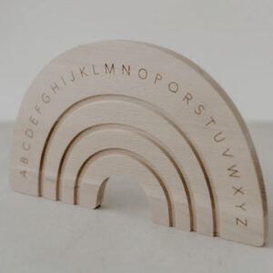 Frühstücksbrettchen Regenbogen "ABC" – Bild 3