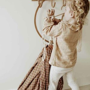 2 in 1 Toy Storage Bag "Grid Brown" – Bild 7