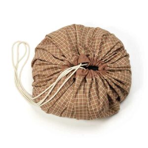 2 in 1 Toy Storage Bag "Grid Brown" – Bild 6