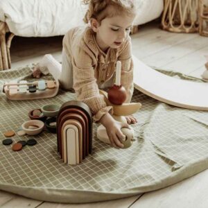 2 in 1 Toy Storage Bag "Grid Green" – Bild 7