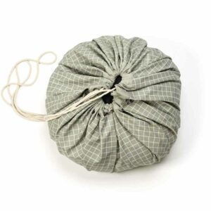 2 in 1 Toy Storage Bag "Grid Green" – Bild 5