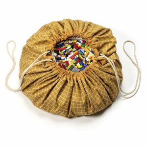 2 in 1 Toy Storage Bag "Grid Mustard" – Bild 9