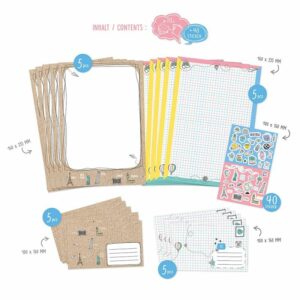 Briefpapier-Set mit Stickersheet (21-teilig) – Bild 3