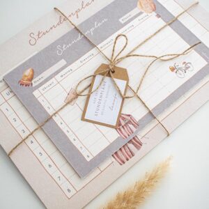 Stundenpläne aus Holzschliffpappe (4er-Set)