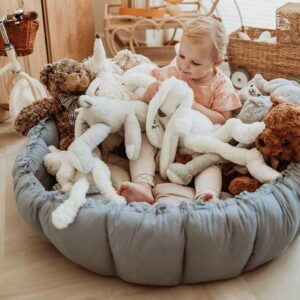 3 in 1 Spielmatte "Bloom" (Dusty Blue)