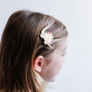 Doodle Dino Haarklammern mit Ripsband – Bild 2