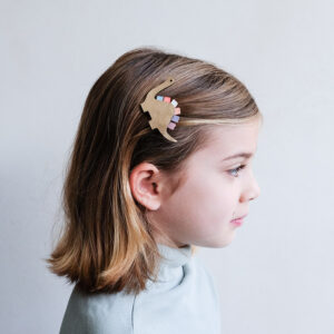 Doodle Dino Haarklammern mit Ripsband – Bild 3