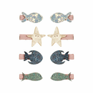 Kleine Fische Mini-Haarclips-Set – Bild 3