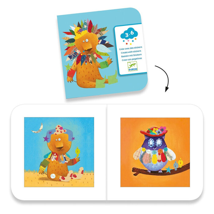 Stickerbilder "Tiere" mit Collage-Tasche – Bild 4